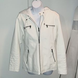 Vegan White Leather Jacket